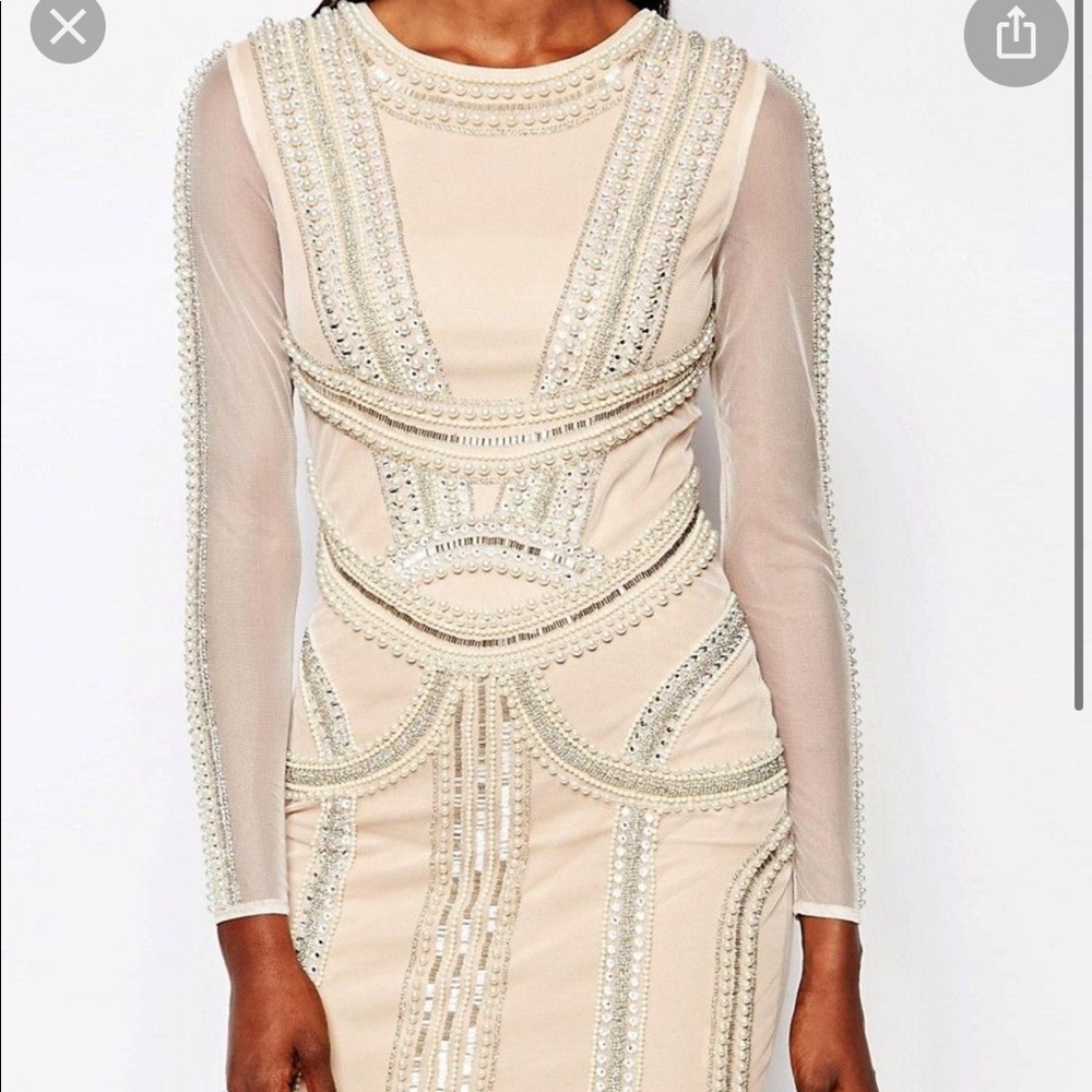River island Pearl embellished dress